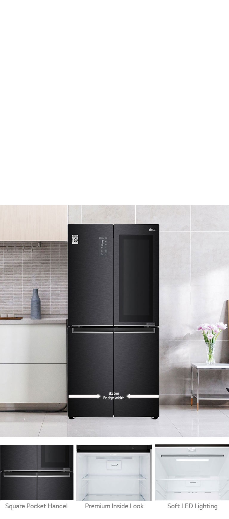 Lg Nett 458l Slim French Door Refrigerators With Instaview Door In Door Doorcooling Hygiene Fresh ᵀᴹ Matte Black Lg Malaysia