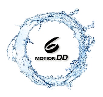 The 6 motion dd logo is in the middle of the flow creating a circular shape