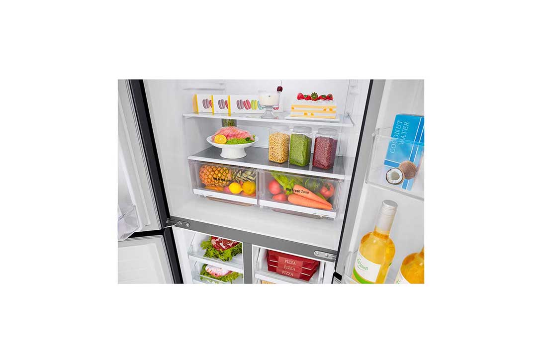 LG 464L Slim French Door Fridge in Matte Black Finish | LG Malaysia