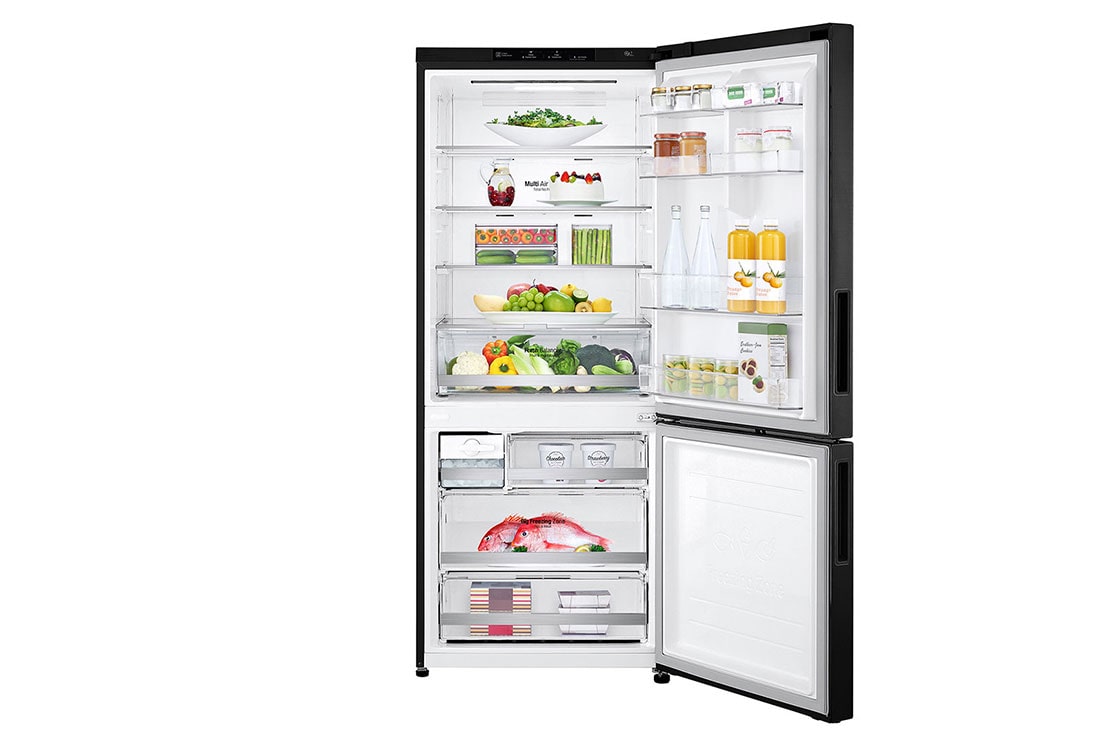 Lg Nett 420l Bottom Freezer With Doorcooling Inverter Linear Compressor Matte Black Lg Malaysia