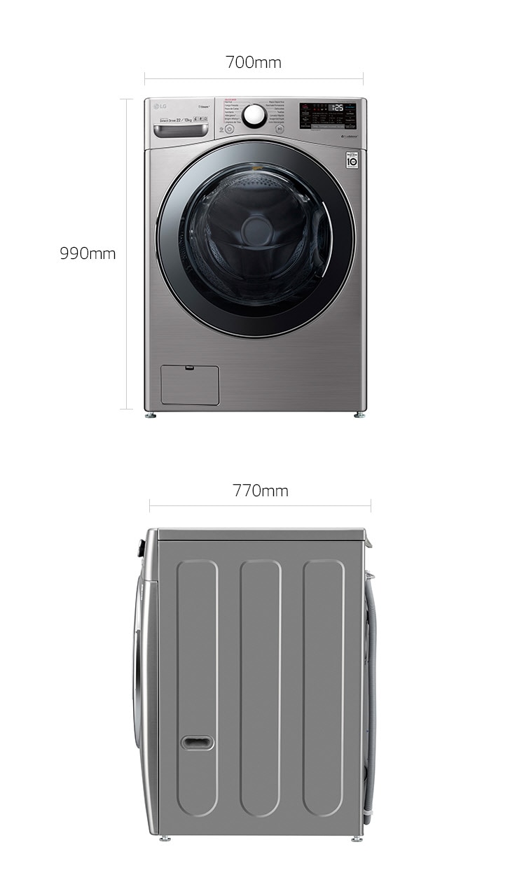 10kg washing machine size