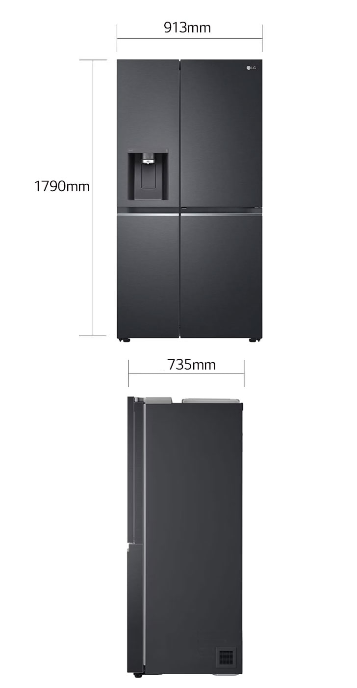 lg side by side dimensions