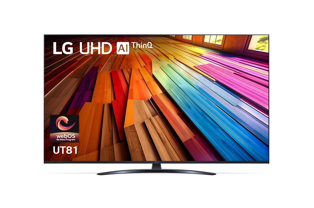 LG UHD AI TV UT81 55 inch HDR10 4K UHD (2024) , Front view , 55UT8150PSB