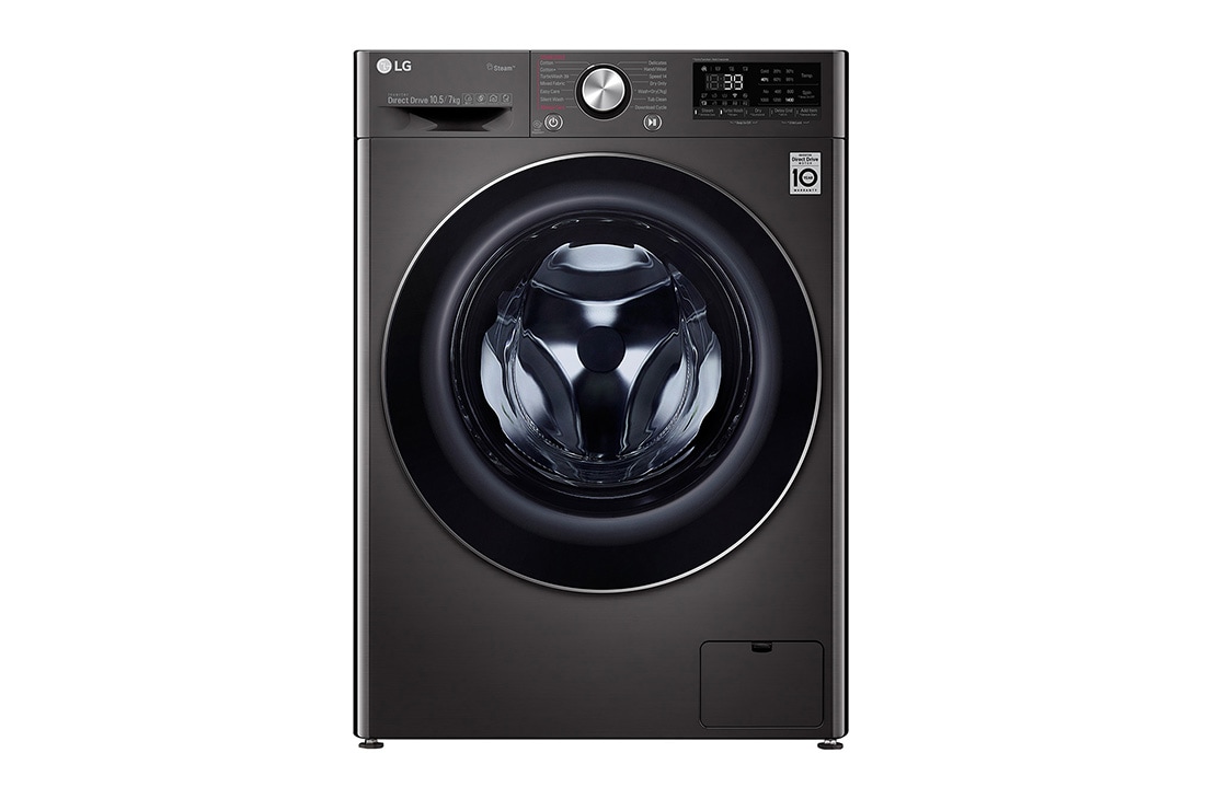 LG 10.5/7kg Front Load Washer Dryer with AI Direct Drive™ and Steam+™, FV1450H2B