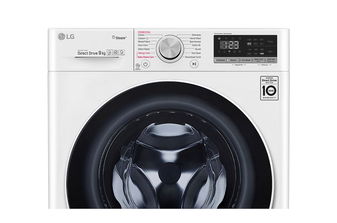 LG 9kg Front Load Washer with AI Direct Drive™ and Steam™ LG Malaysia