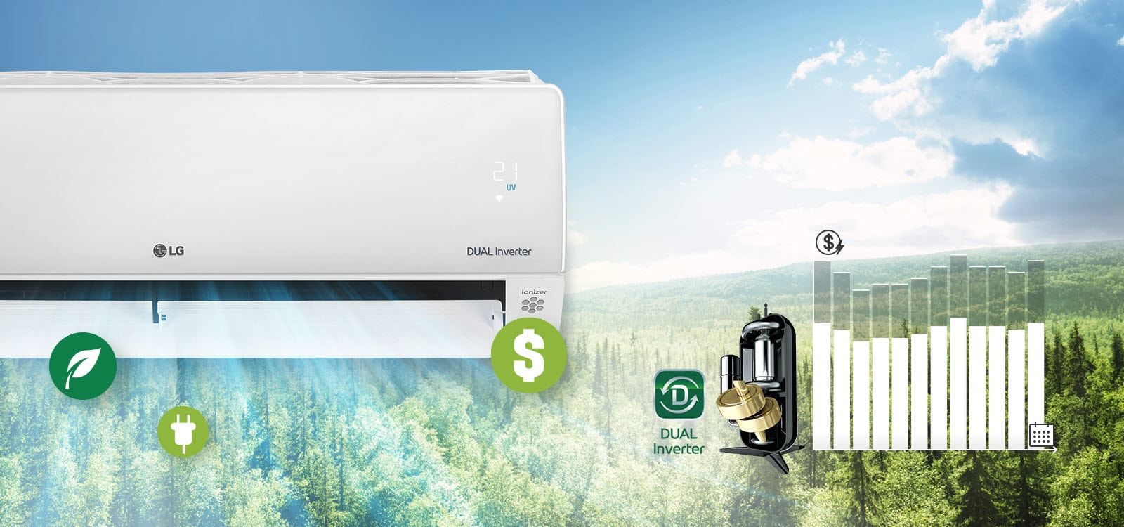 Lg Dualcool Deluxe 5 0kw Luxe Airconditioning Met Dual Inverter En