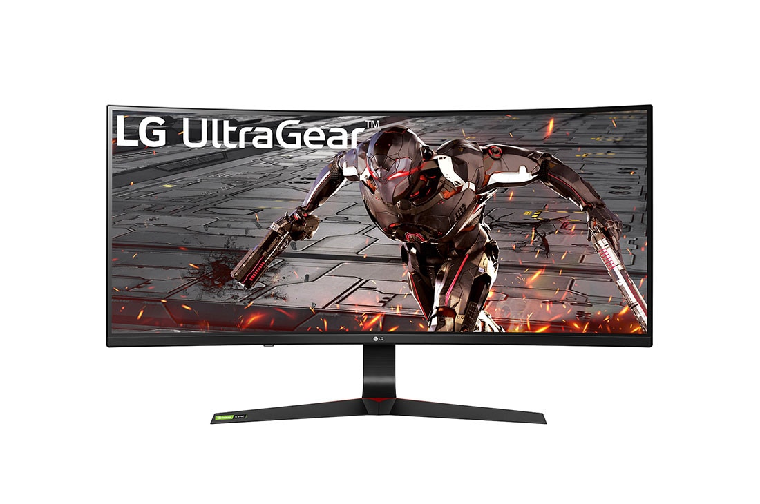 LG 34'' UltraGear™ Full HD IPS curved gamemonitor met NVIDIA® G-SYNC®, Vooraanzicht, 34GN73A-B