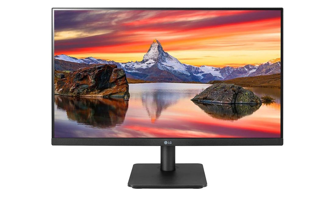 LG 23,8'' IPS Full HD-monitor 3-zijdig vrijwel randloos ontwerp, vooraanzicht, 24MP400-B