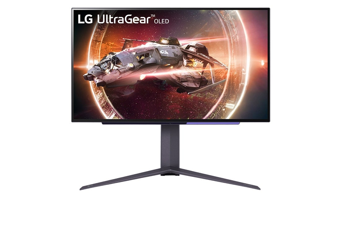 LG 27'' UltraGear™ OLED-gamingmonitor | HDR400 True black, 240 Hz, 0,03 ms (GtG), vooraanzicht, 27GS95QE-B