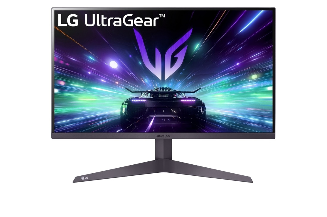 LG 24” UltraGear™ FHD 180Hz gaming monitor | 1ms MBR, HDR 10, vooraanzicht, 24GS50F-B