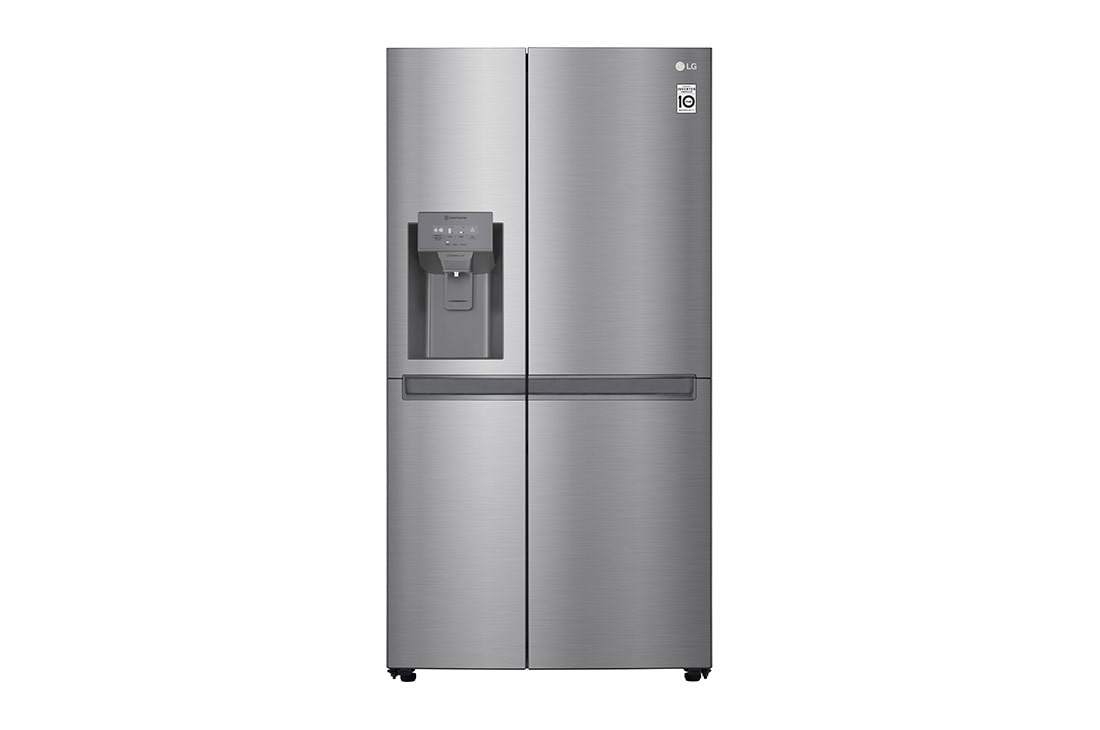 LG 625L Side by Side (Shiny Steel) - Energiklasse F, Vann/isdispenser med vanntilkobling, Smart Diagnosis™, GSL480PZXV, GSL480PZXV