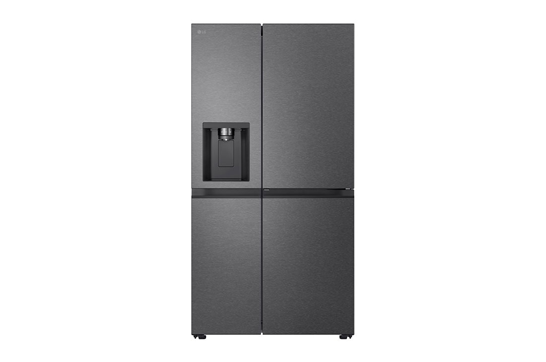 LG 641L Door in Door™ Side by Side (Matte Black), Energiklasse E, Vann/isdispenser uten vanntilkobling, Smart Diagnosis™ , Front View, GSJC41EPPE