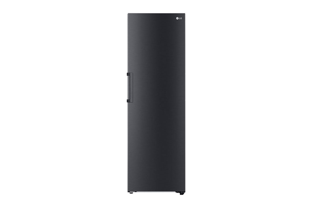 LG 386L Frittstående kjøleskap (Matte Black) - Energiklasse D, Door Cooling™, LINEARCooling™, Moist Balance Crisper™, front view, GLT51MCGSF