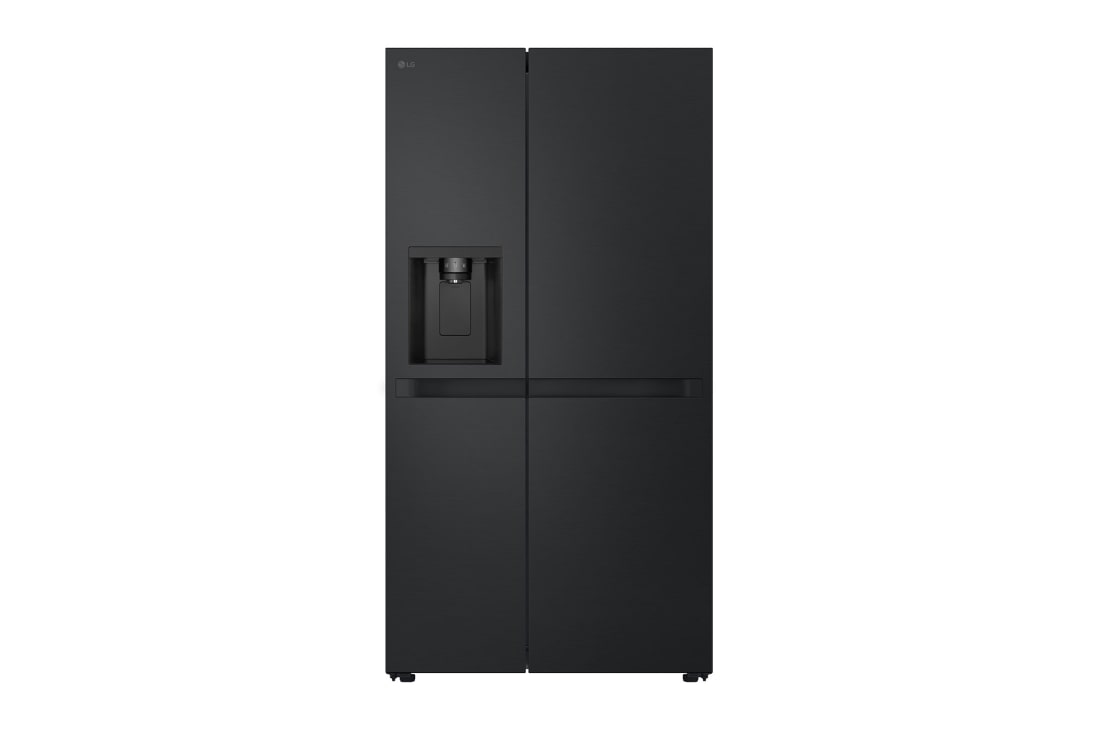 LG 638L Door in Door™ Side by Side (Matte Black), Energiklasse E, Vann/isdispenser med vanntilkobling, Smart Diagnosis™ , Front View, GSLC40EPPE