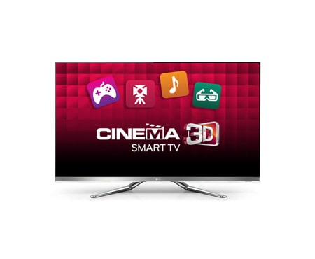 LG LED TV med millimetertynne rammer, superrask Smart TV med Dual Core-prosessor, Magic Motion Remote og Cinema 3D, 55LM860W