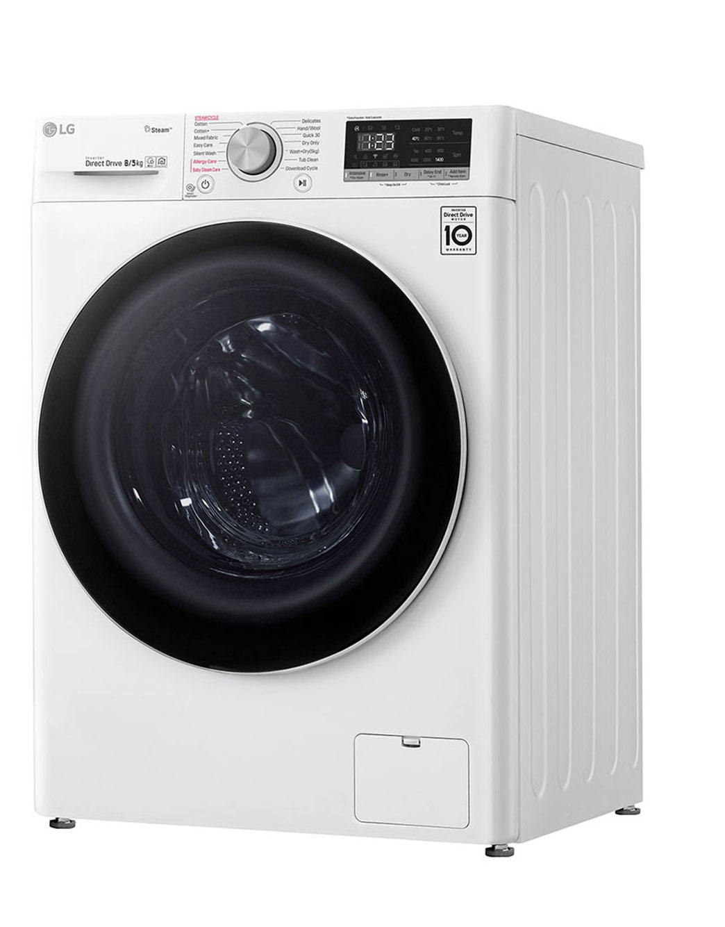 Wi-Fi vaskemaskin/tørketrommel(Hvit) 8 AI 5 kg Smart DD™, Steam, - kg Kombinert E, med / Diagnosis™ Energiklasse