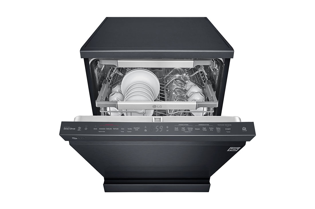 Front Control Dishwasher with QuadWash in Black LG NP
