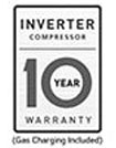 Inverter Compressor - 10 Year Warranty