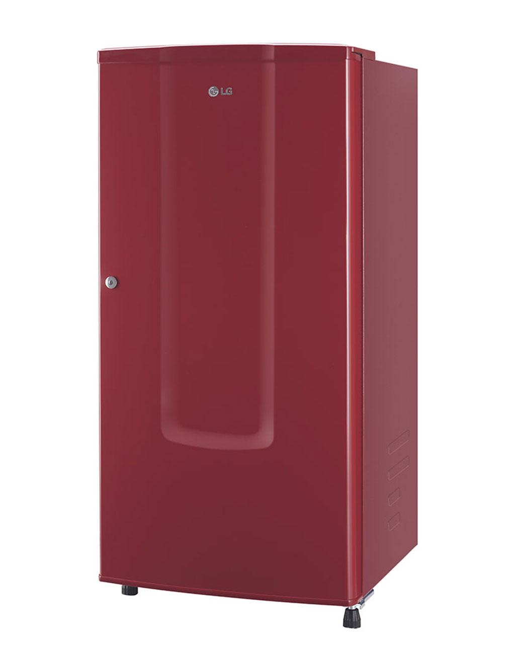 lg red colour fridge