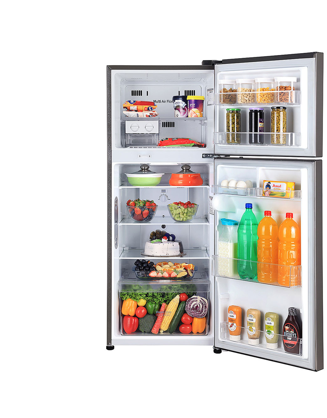 lg 260 litres 3 star frost free double door refrigerator