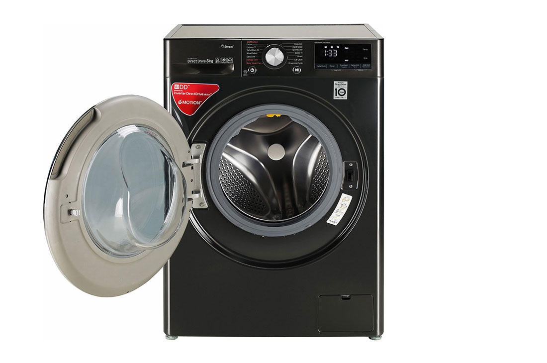 in Load Machine LG Washing 8KG Black NP Front LG ThinQ™ |