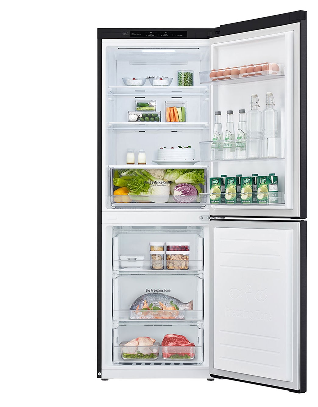 LG 306L Bottom Mount Fridge Matte Black LG New Zealand