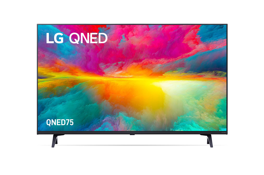 LG QNED75 43 inch 4K Smart QNED TV with Quantum Dot NanoCell, Front View, 43QNED756RA