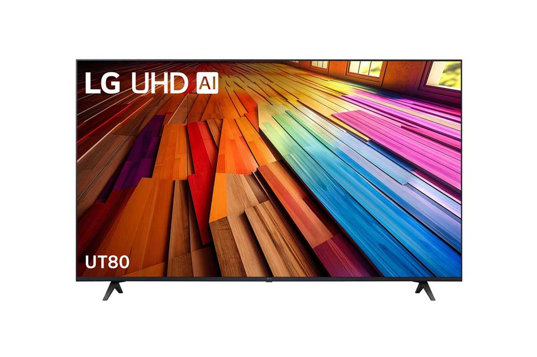 LG 55 Inch LG UHD AI UT80 4K Smart TV 2024, Front view , 55UT80506LA