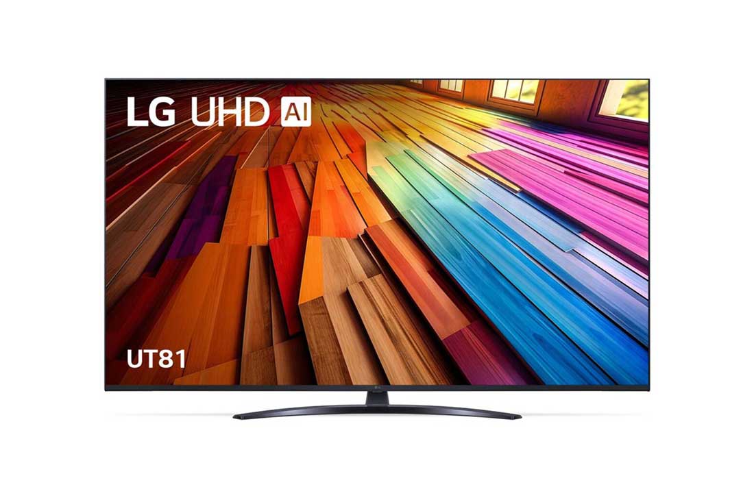 LG 55 Inch LG UHD AI UT81 4K Smart TV 2024, Front view, 55UT81006LA