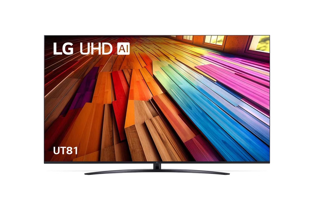 LG 86 Inch LG UHD AI UT81 4K Smart TV 2024, Front view, 86UT81006LA