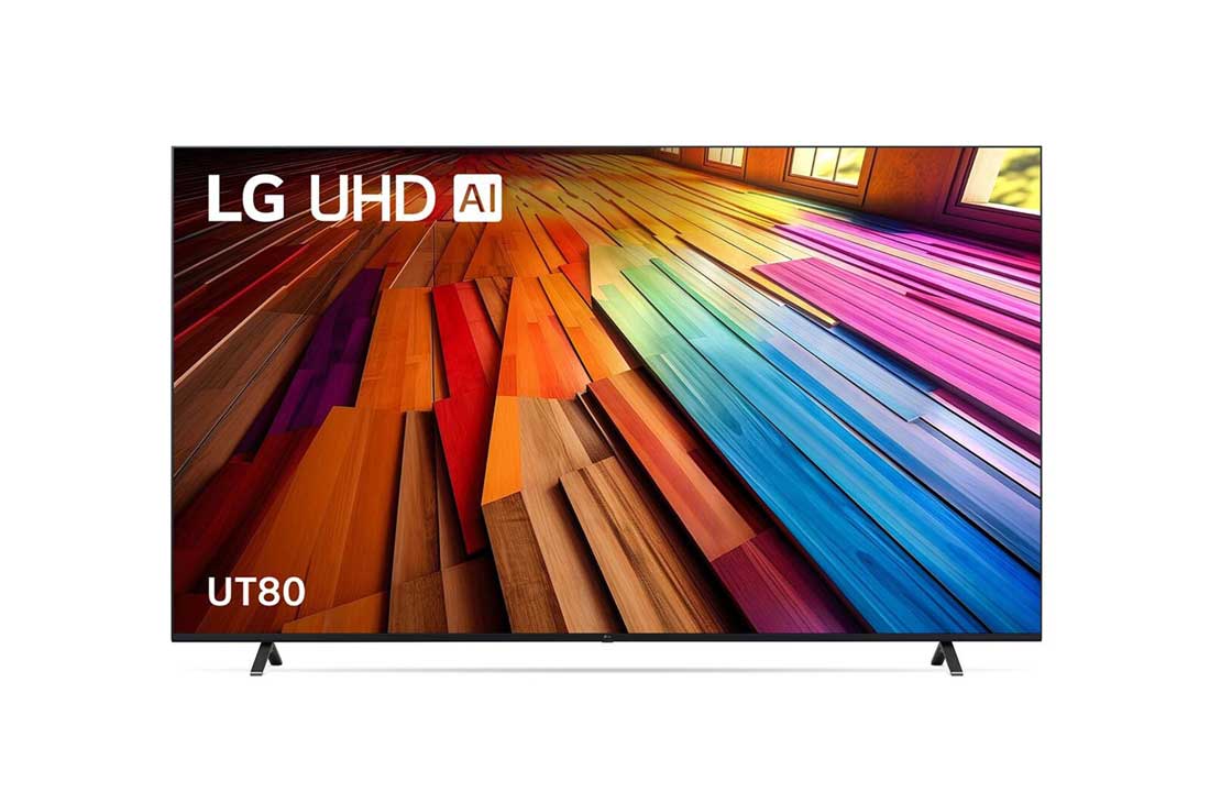 LG 86 Inch LG UHD AI UT80 4K Smart TV 2024, Front view , 86UT80506LA
