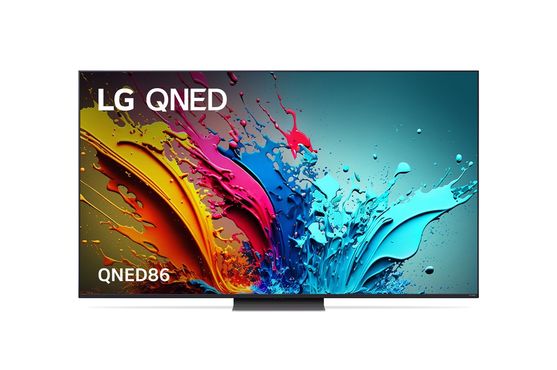 LG 86 inch LG QNED86 4K Smart TV 2024, Front view of QNED86, 86QNED86T6A
