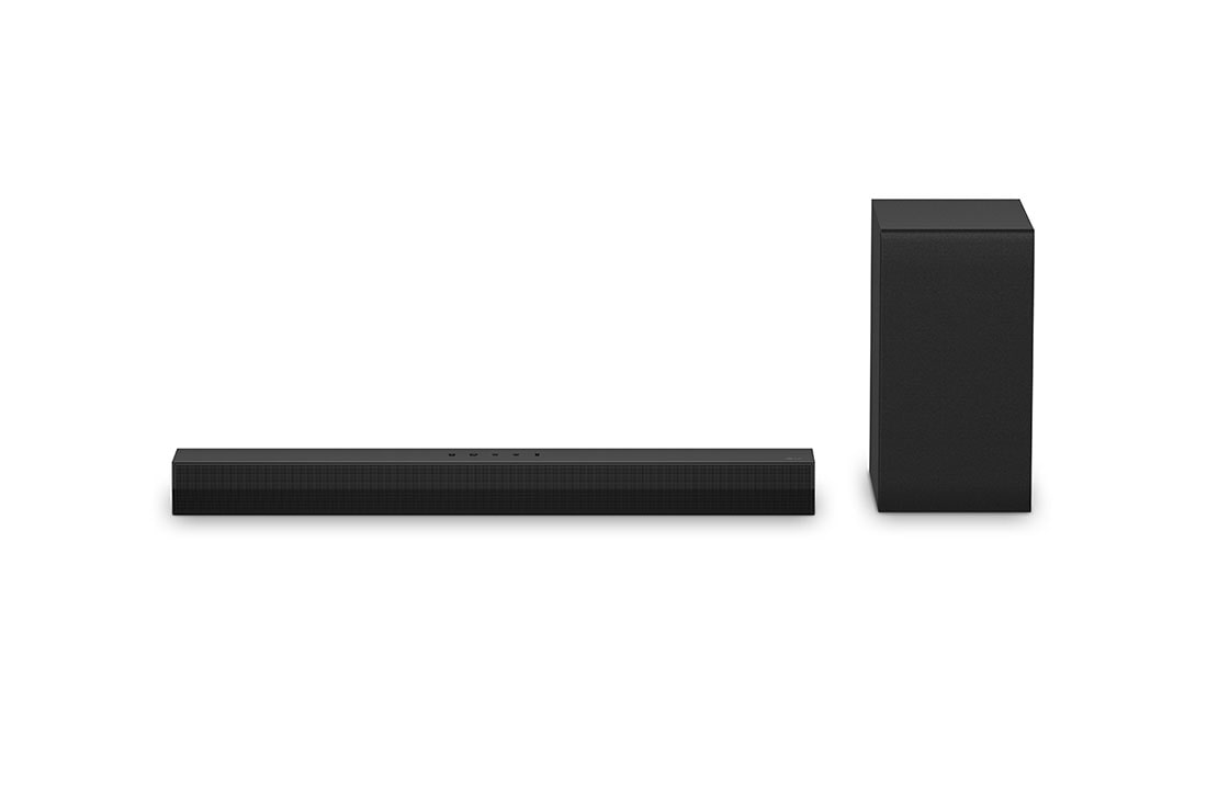 LG Soundbar for TV 2.1 channel S40T, Front view of LG Soundbar S40T and subwoofer, S40T