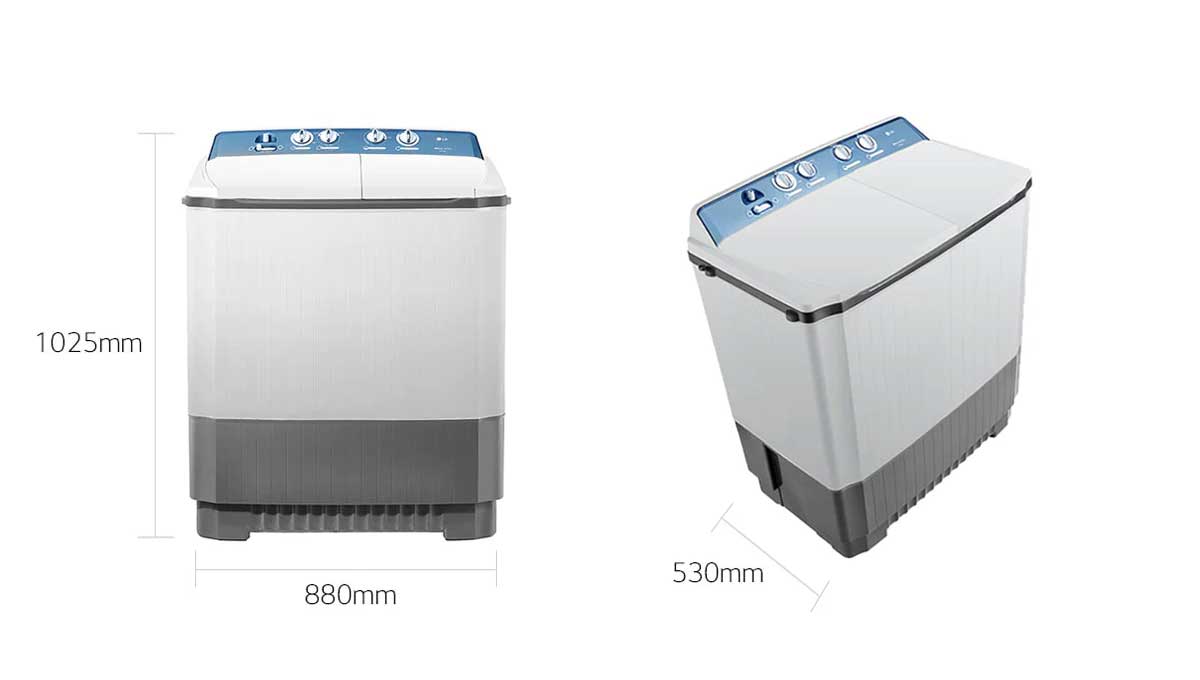 lg twin washing machine dimensions