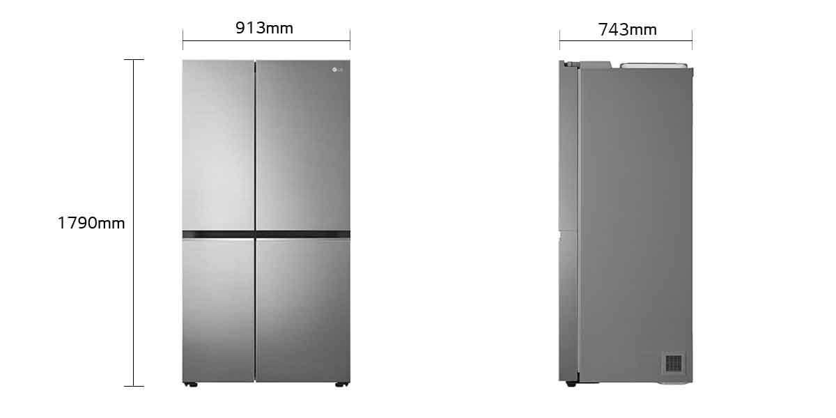 24.5 cu.ft. Side by Side Refrigerator LG PH