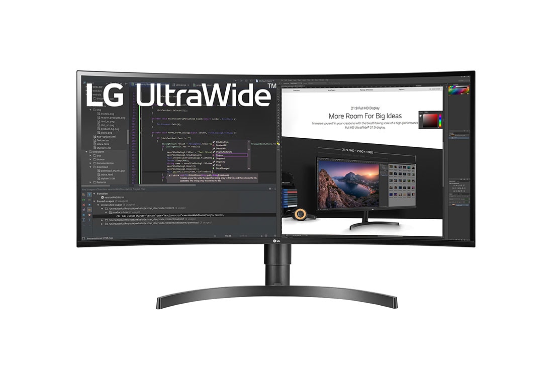 LG UltraWide 34WN80C-B Moniteur ultra large incurvé 34 - dalle IPS format  21:9 résolution UWQHD (3440x1440), 5ms GtG 60Hz, HDR 10, sRGB 99%,  inclinable, réglable en hauteur, USB-C (60W) : : Informatique