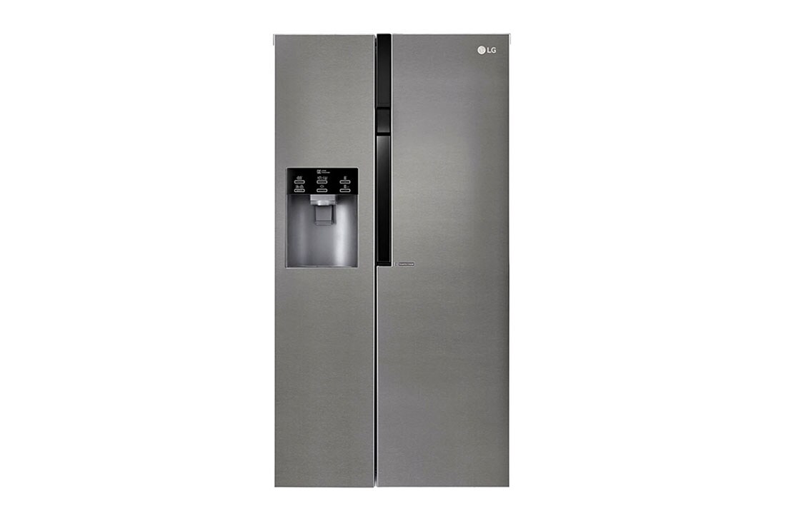 LG Frigider Side by Side | Clasa F | 591 L | Total No Frost | Compresor Linear Inverter 10 ani Garanție | Smart Diagnosis | Gri închis, GSL360ICEV   , GSL360ICEV