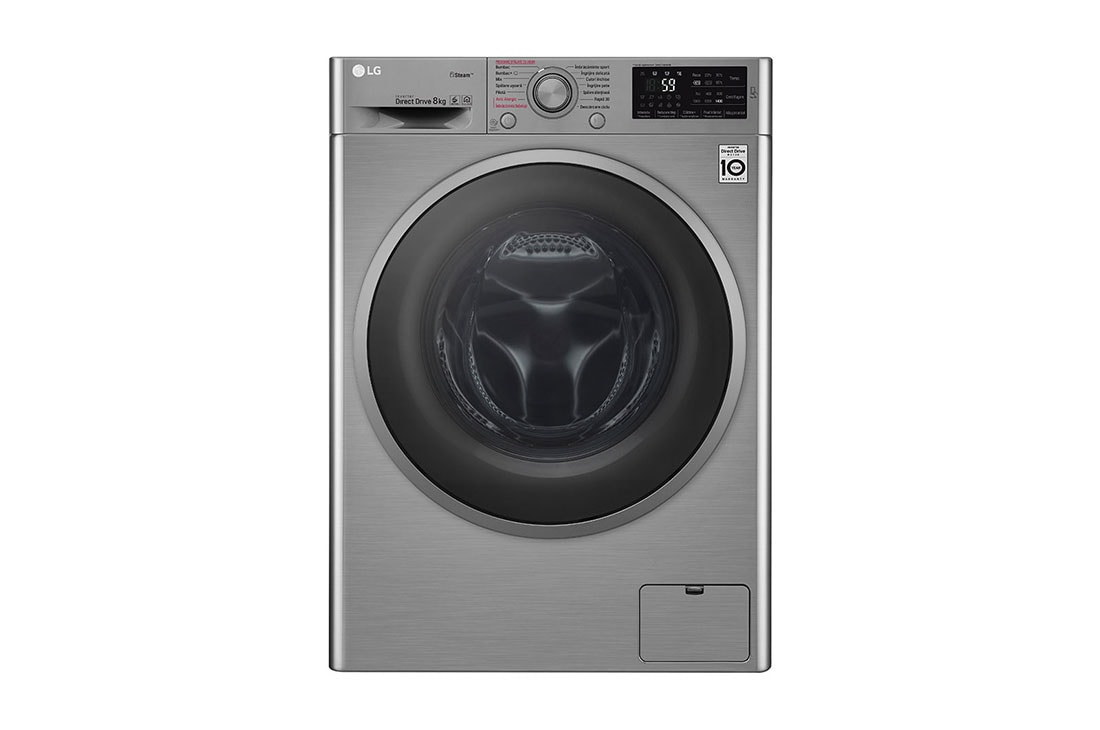 LG Mașină spălat LG | 8kg spălare | Motion Direct Drive™ 10 ani garanție | Steam™ NFC SmartThinQ™ | LG România