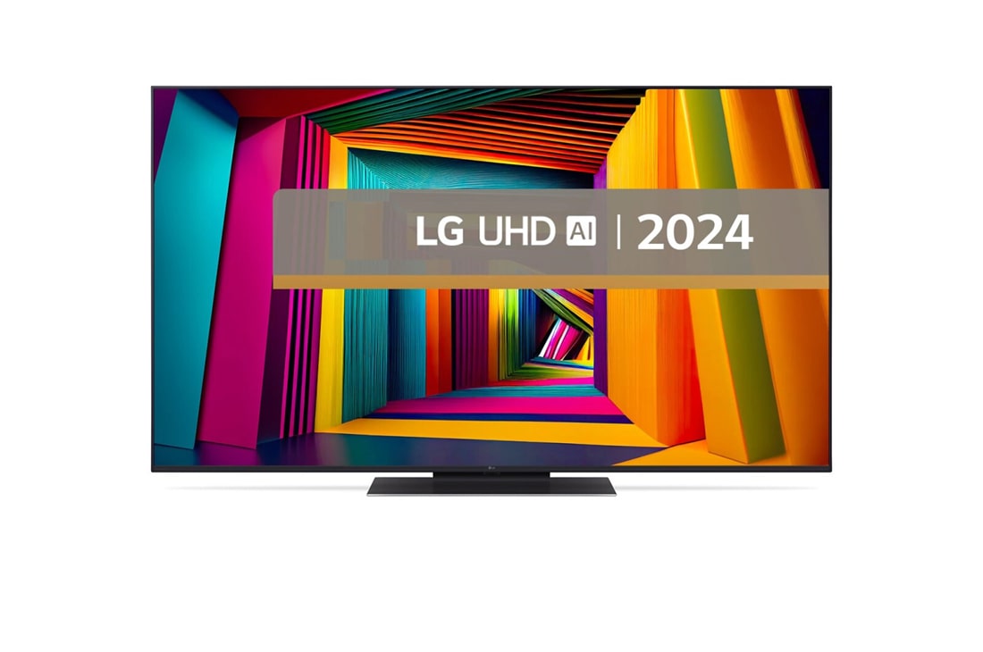 LG AI UT91 de 55'', 4K Smart TV, 2024, Vedere din față, 55UT91003LA