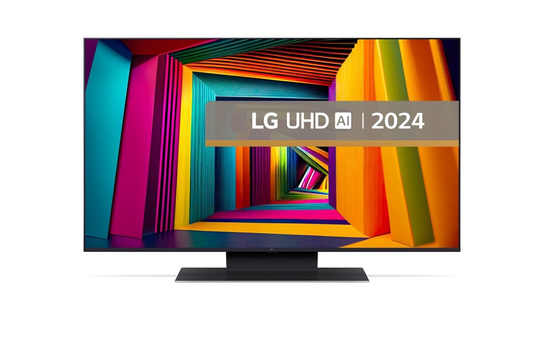 LG AI UT91 de 43'', 4K Smart TV, 2024, Vedere din față, 43UT91003LA