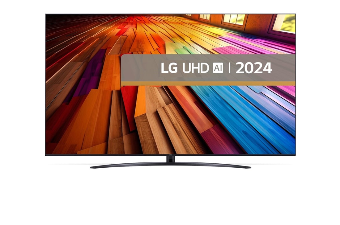 LG AI UT81 de 86'', 4K Smart TV, 2024, Vedere din față, 86UT81003LA