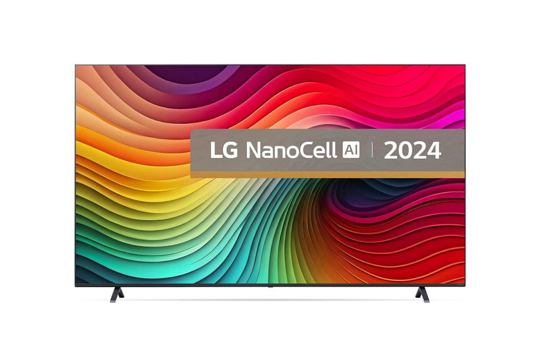 LG AI NANO81 de 86'', 4K Smart TV, 2024, Vedere din față, 86NANO81T3A