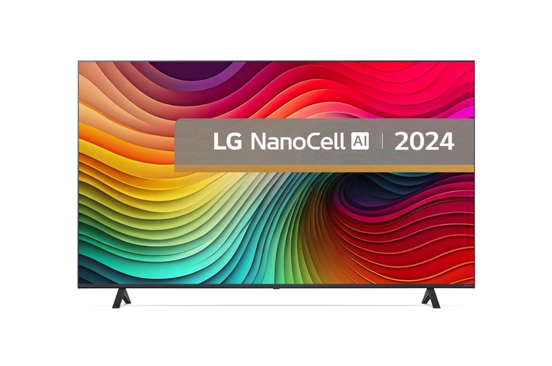 LG AI NANO81 de 75'', 4K Smart TV, 2024, Vedere din față, 75NANO81T3A