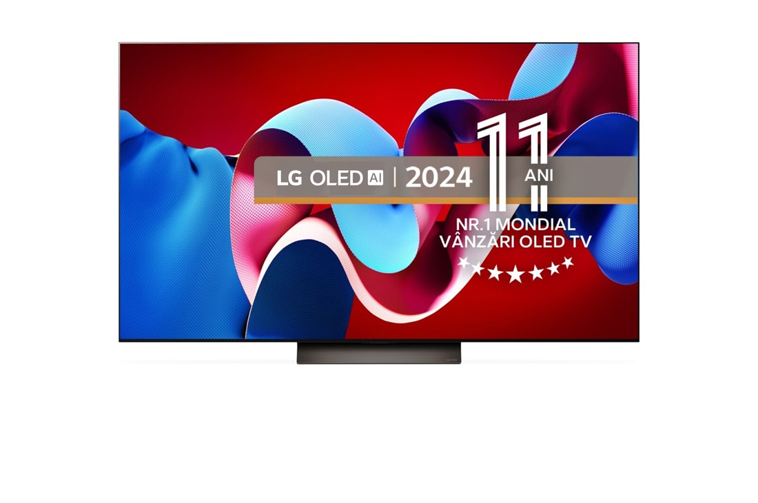 LG OLED evo AI C4 de 65'', 4K Smart TV, 2024, Vedere din față, OLED65C42LA