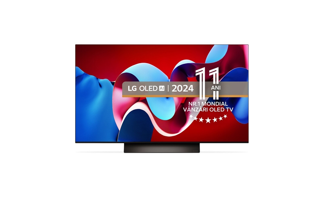 LG OLED evo AI C4 de 48'', 4K Smart TV, 2024, Vedere din față, OLED48C41LA