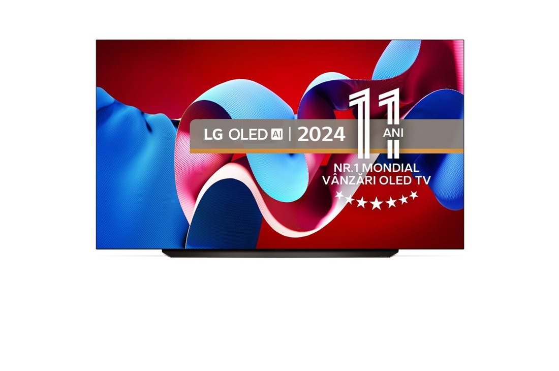 LG OLED evo AI C4 de 83'', 4K Smart TV, 2024, Vedere din față, OLED83C41LA