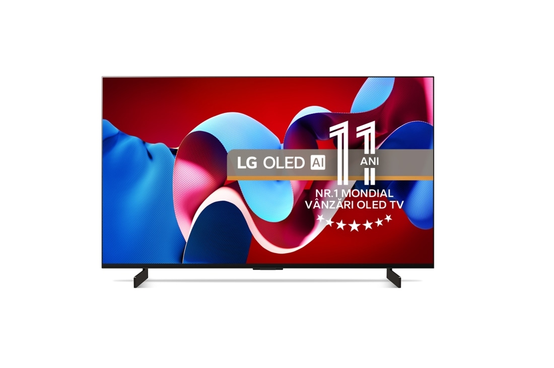 LG OLED evo AI C4 de 42'', 4K Smart TV , 42c4 front, OLED42C41LA