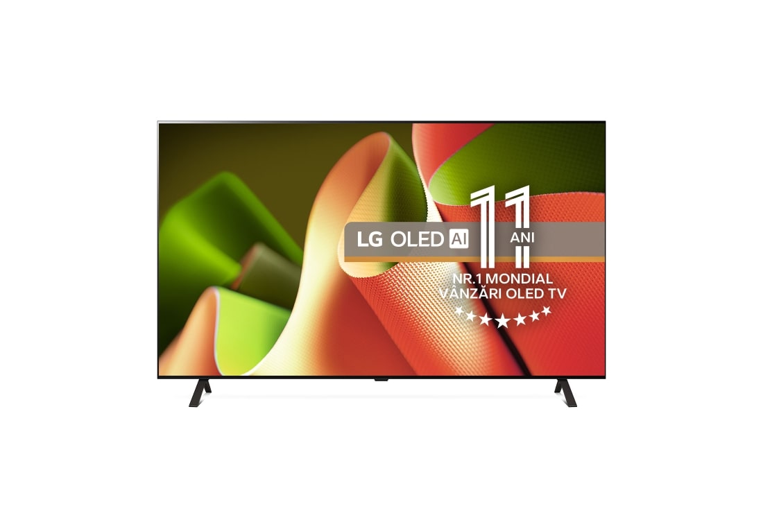 LG OLED AI B4 de 77 inch, 4K Smart TV, 77b42 front, OLED77B42LA