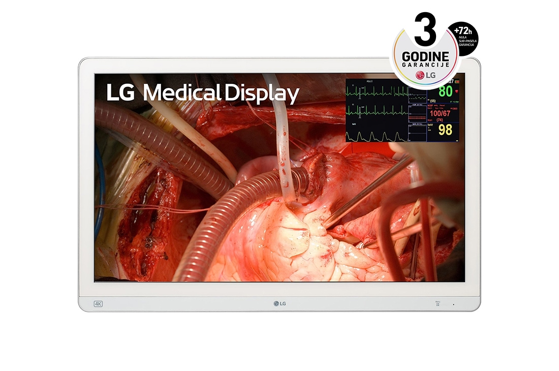 LG 27” 16:9 VA panel medicinski monitor sa brzinom osvežavanja od 60 Hz, prikaz spreda, 27HQ710S-W
