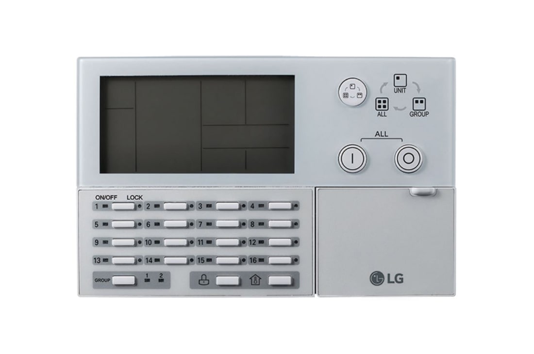 LG Centralni kontroler, AC EZ, AC Ez, tip sa dugmetom, upravljanje za do maks. 32 unutrašnje jedinice, 'Prikaz spreda, PQCSZ250S0